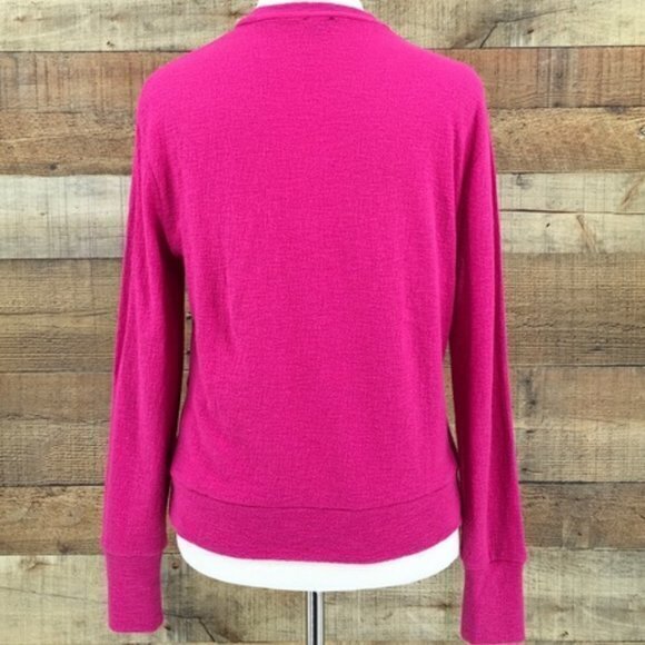 J.CREW Pink Textured Crepe Faux Wrap Top Size XS - Picture 2 of 6